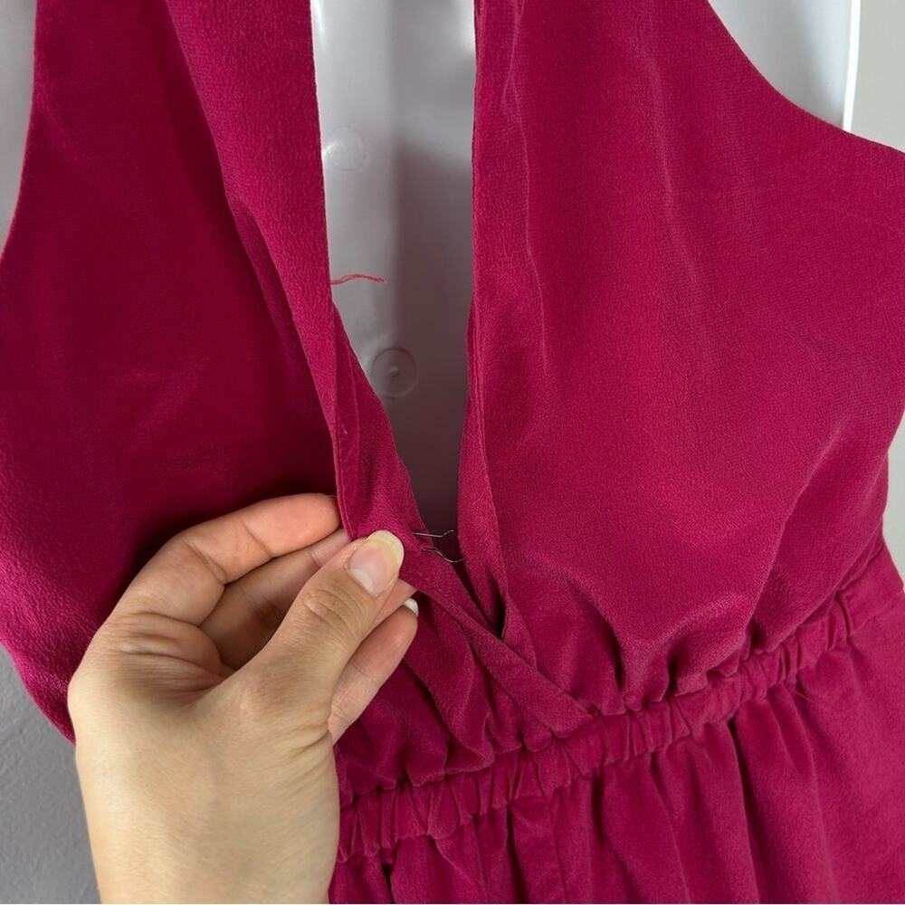 MADEWELL Silk Mini Dress Womens 4 Pink Boho Summer Casual Everyday Feminine Chic - Picture 6 of 8